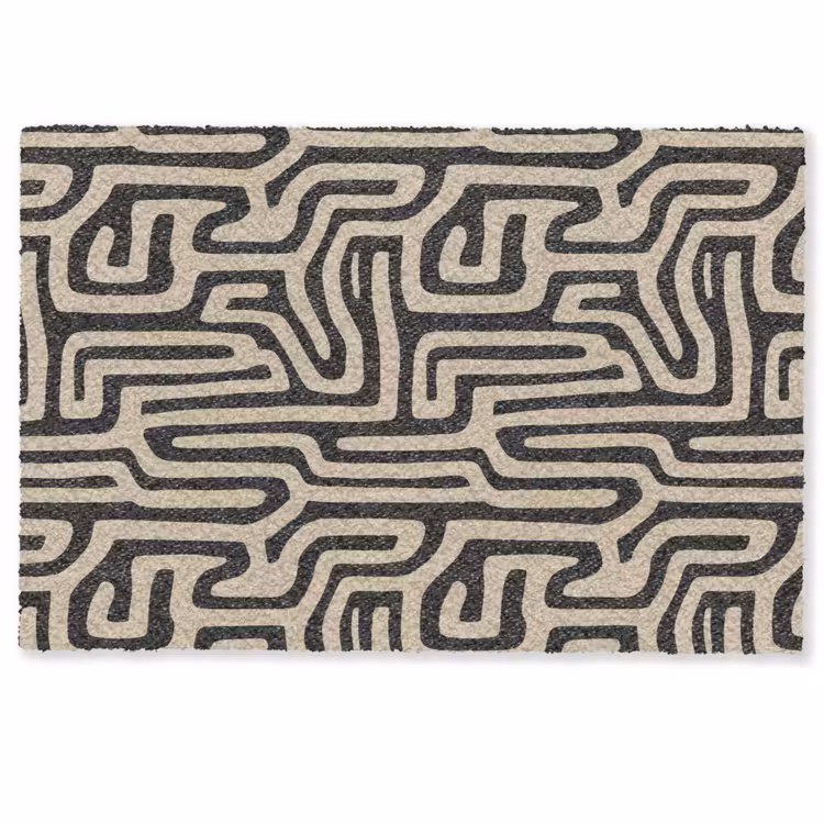Deurmat - Grafisch - Lijnen - Zwart — 1