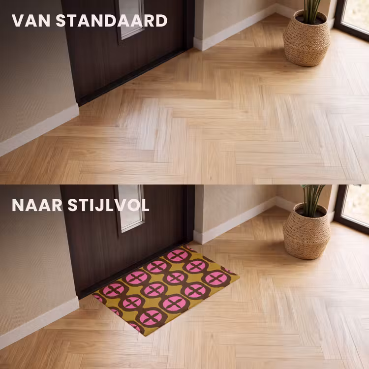 Deurmat - Modern - Patroon - Roze — 3