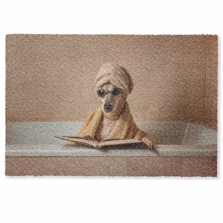 Deurmat - Bad - Hond - Boek - Zonnebril — 1