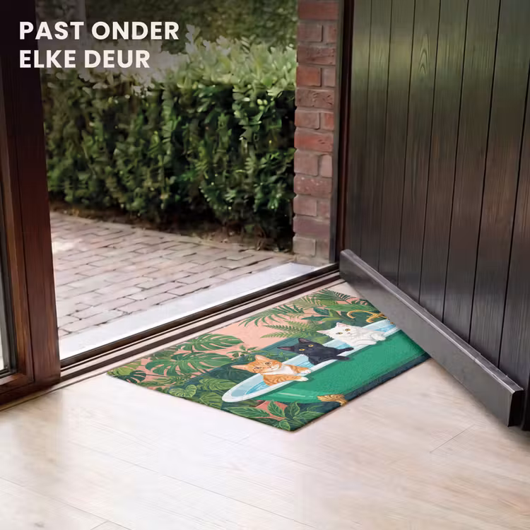 Deurmat - Badkamer - Kattenparade - Kleurrijk — 7
