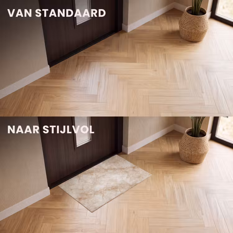 Deurmat - Kristalstructuur - Bruin - Marmer — 3