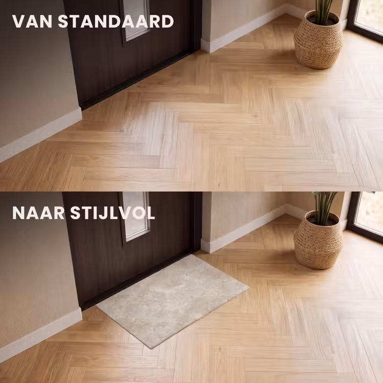 Deurmat - Lichtbeige - Marmer - Aders — 3