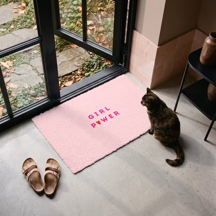 Deurmat - Girl power - Roze - Hartje — 2