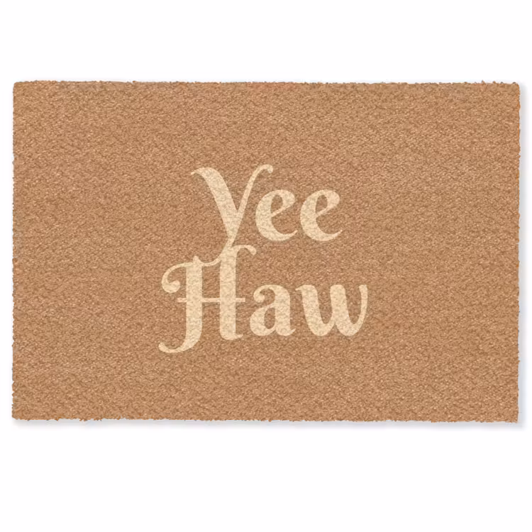 Deurmat - Yee haw - Bruin - Minimalistisch — 1