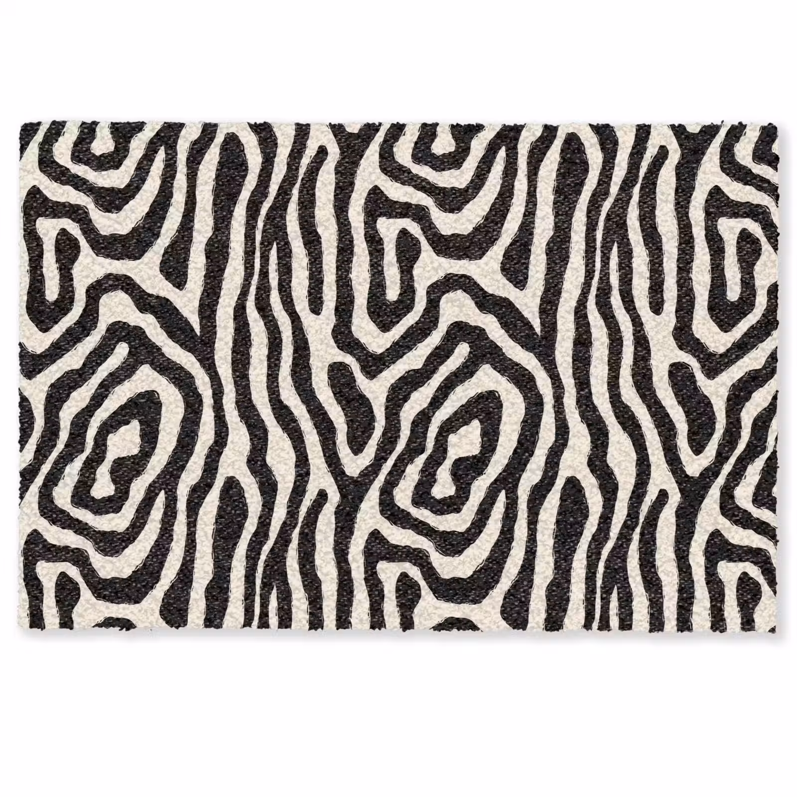 Deurmat - Zebra - Zwart - Abstract — 1