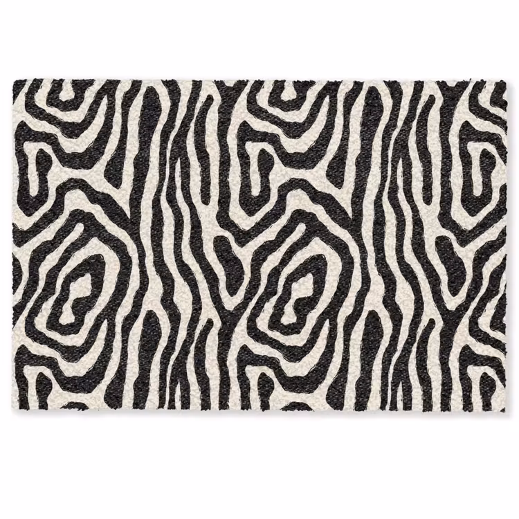 Deurmat - Zebra - Zwart - Abstract — 1