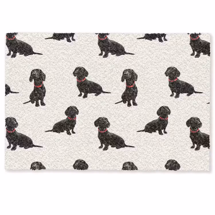 Deurmat - Hond - Patroon - Zwart — 1