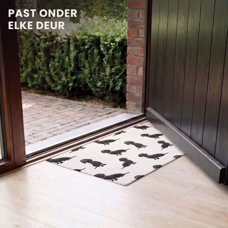Deurmat - Hond - Patroon - Zwart — 7