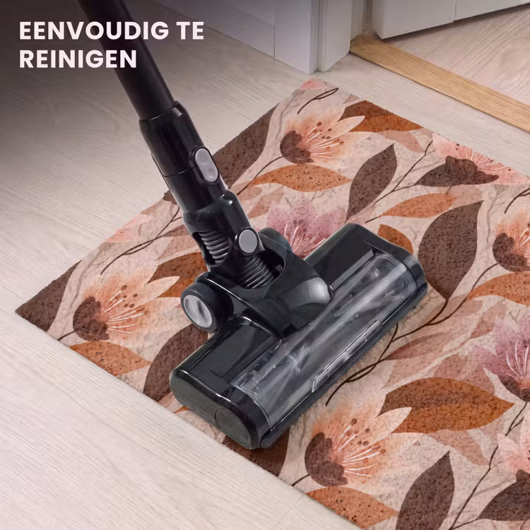 Deurmat - Bloemen - Bladeren - Bruin — 9