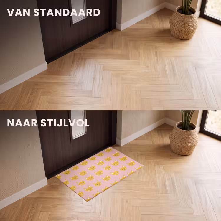Deurmat - Katten - Patroon - Roze — 3
