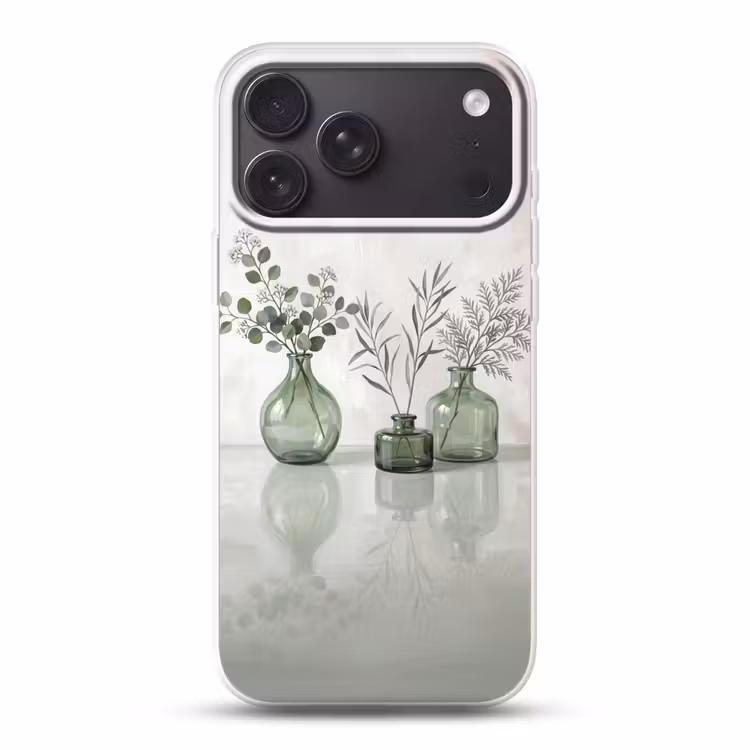 Telefoonhoesje Softcase - Vazen - Bladeren - Groen