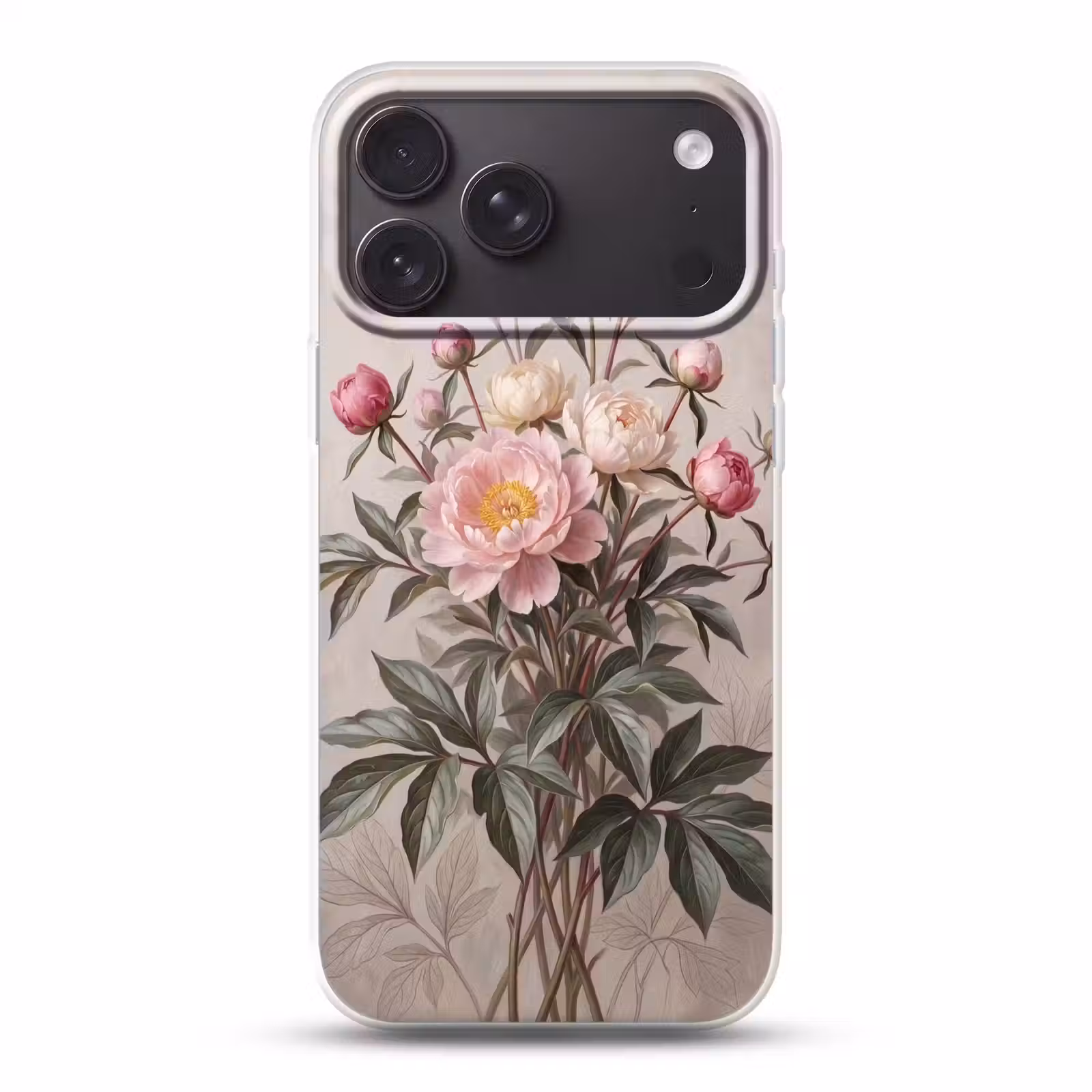 Telefoonhoesje Softcase - Pioenrozen - Boeket - Roze — 1