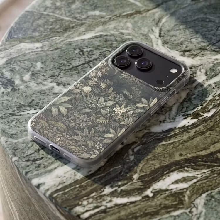 Telefoonhoesje Softcase - Jungle - Bladeren - Botanisch - Groen — 3