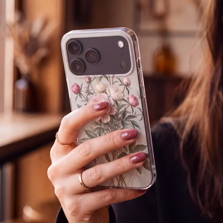 Telefoonhoesje Softcase - Pioenrozen - Boeket - Roze — 2