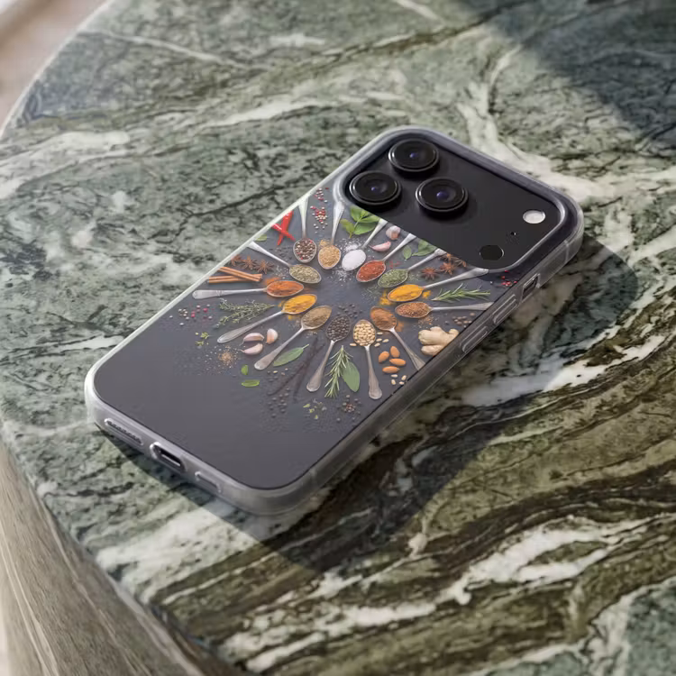 Telefoonhoesje Softcase - Kruiden - Lepels - Culinair - Kleurrijk - Sfeervol — 3