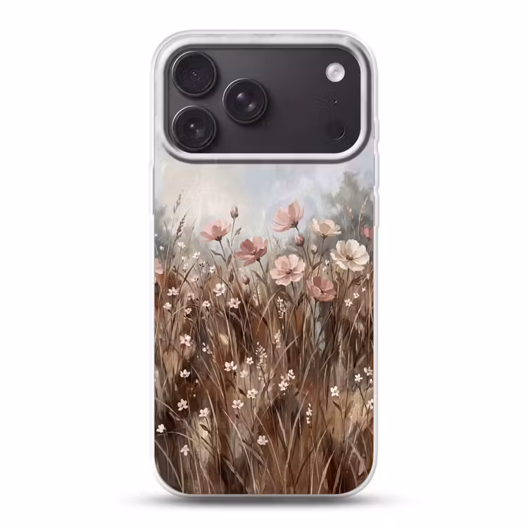 Telefoonhoesje Softcase - Bloemen - Botanisch - Schilderij - Pastel - Rustiek