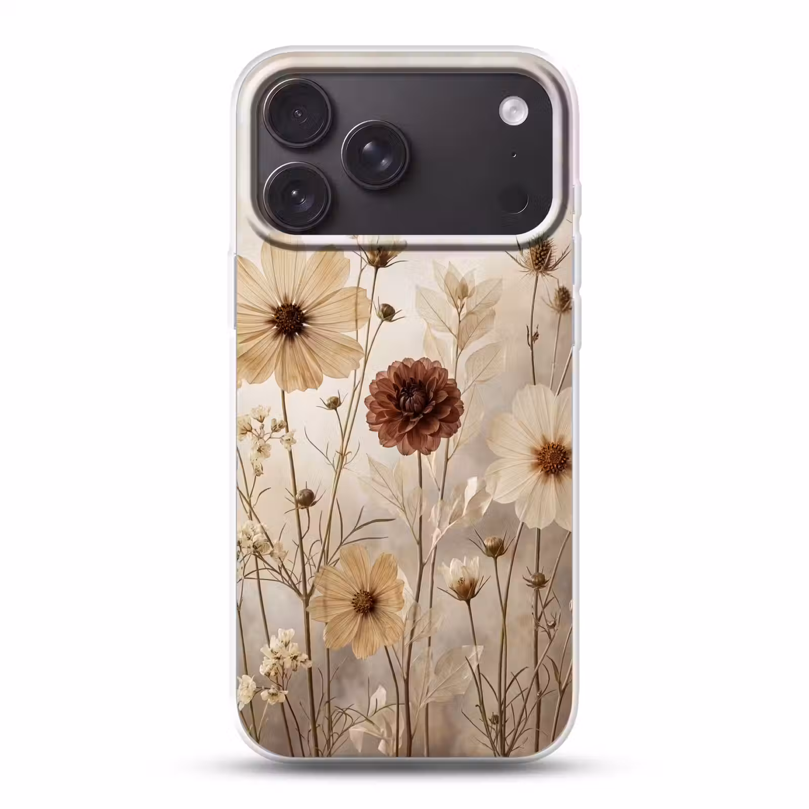 Telefoonhoesje Softcase - Wilde bloemen - Botanisch - Vintage - Natuur - Rustiek — 1