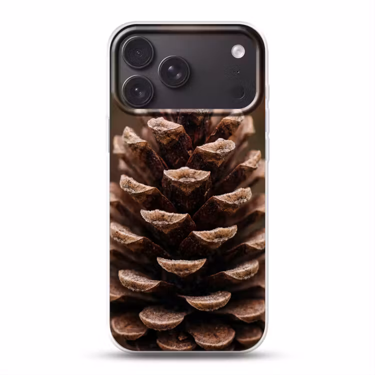 Telefoonhoesje Softcase - Dennenappel - Bos - Herfst - Bruin - Sfeervol