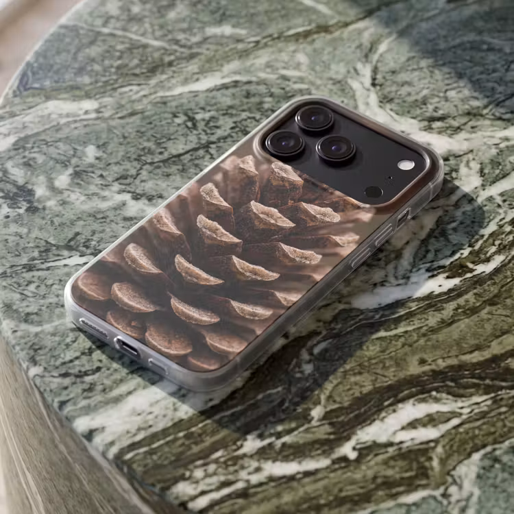 Telefoonhoesje Softcase - Dennenappel - Bos - Herfst - Bruin - Sfeervol — 3