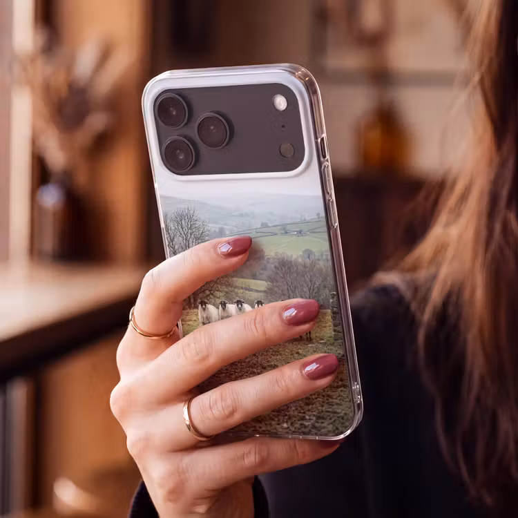 Telefoonhoesje Softcase - Schapen - Rij - Weide - Dieren - Platteland — 2
