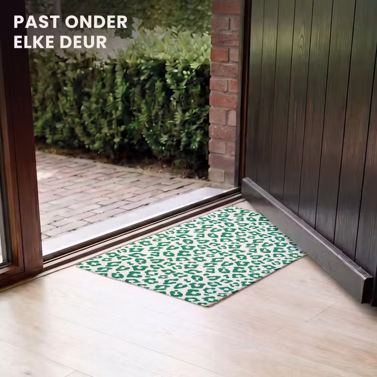 Deurmat - Panterprint - Groen - Beige - Dierenprint — 7