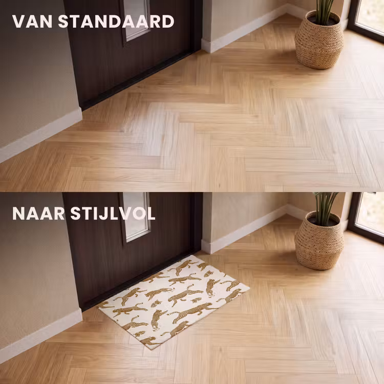 Deurmat - Panters - Dieren - Beige - Bruin - Patroon — 3