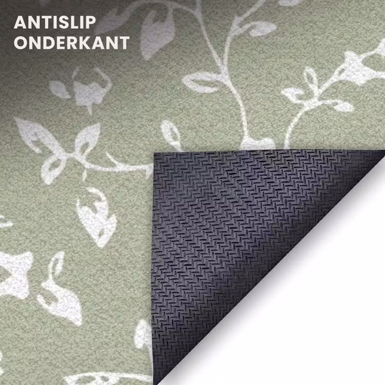 Deurmat - Bloemen - Print - Groen - Wit — 6
