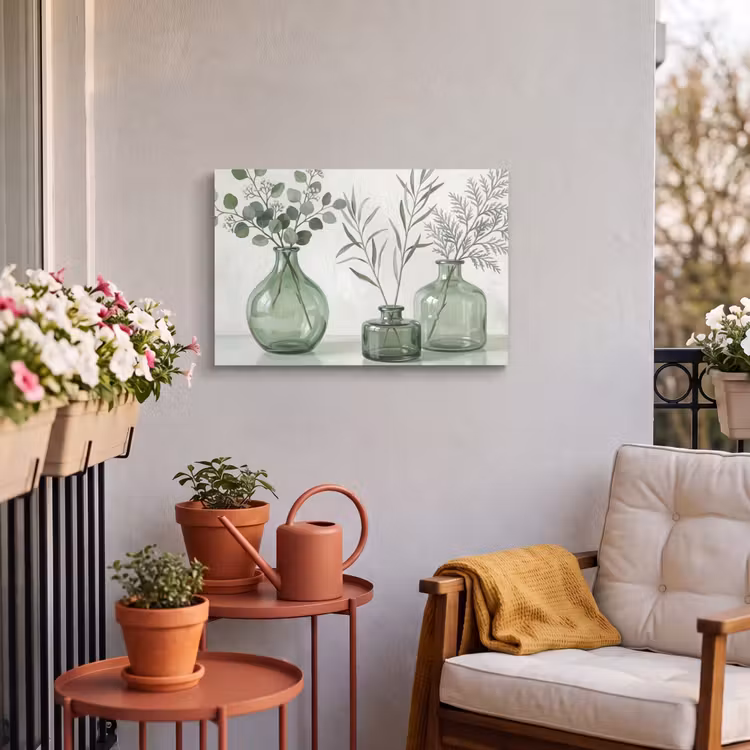 Buiten canvas - Vazen - Bladeren - Groen — 3