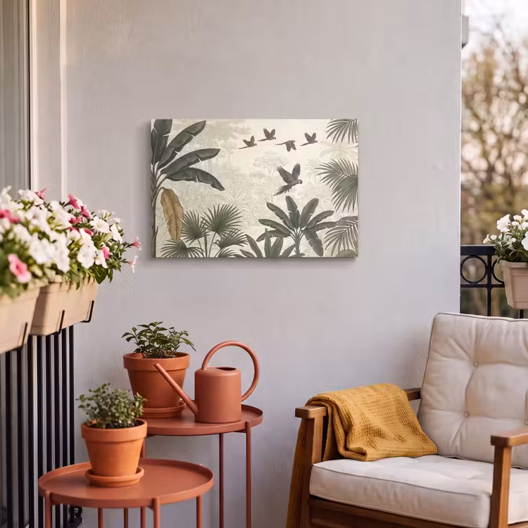 Buiten canvas - Papagaaien - Jungle - Tropisch - Green — 3