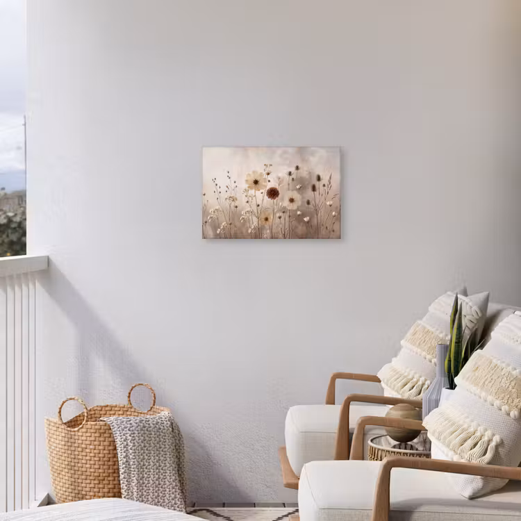 Buiten canvas - Wilde bloemen - Botanisch - Vintage - Natuur - Rustiek — 3