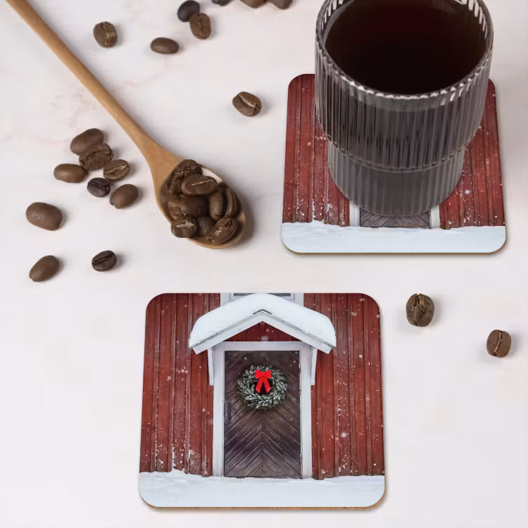 Onderzetter​ - Deur - Kerstkrans - Winter — 4