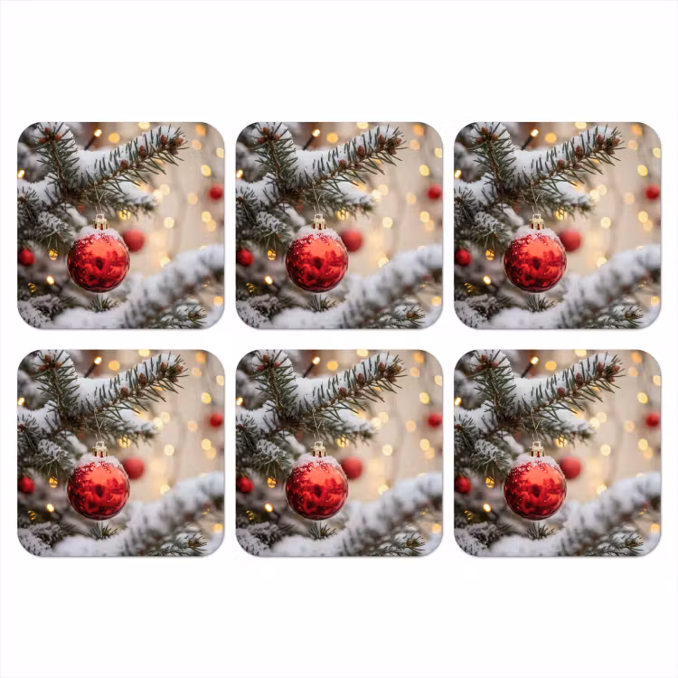 Onderzetter​ - Kerstbal - Sneeuw - Winter — 1