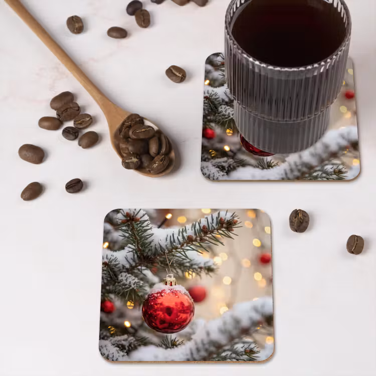 Onderzetter​ - Kerstbal - Sneeuw - Winter — 4