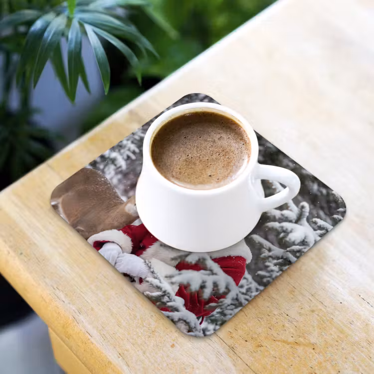 Onderzetter - Kerstman - Hert - Sneeuw — 3