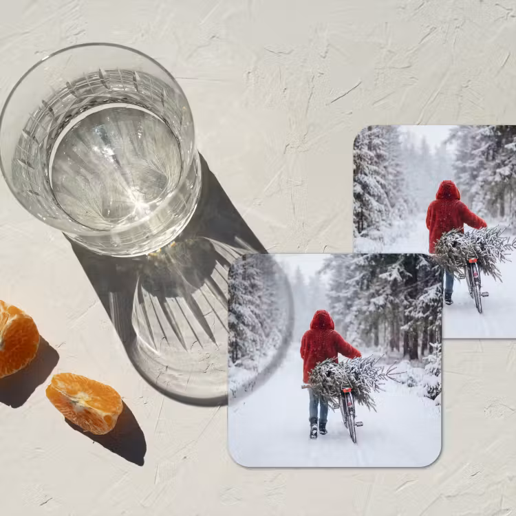 Onderzetter​ - Persoon - Boom - Winter — 2