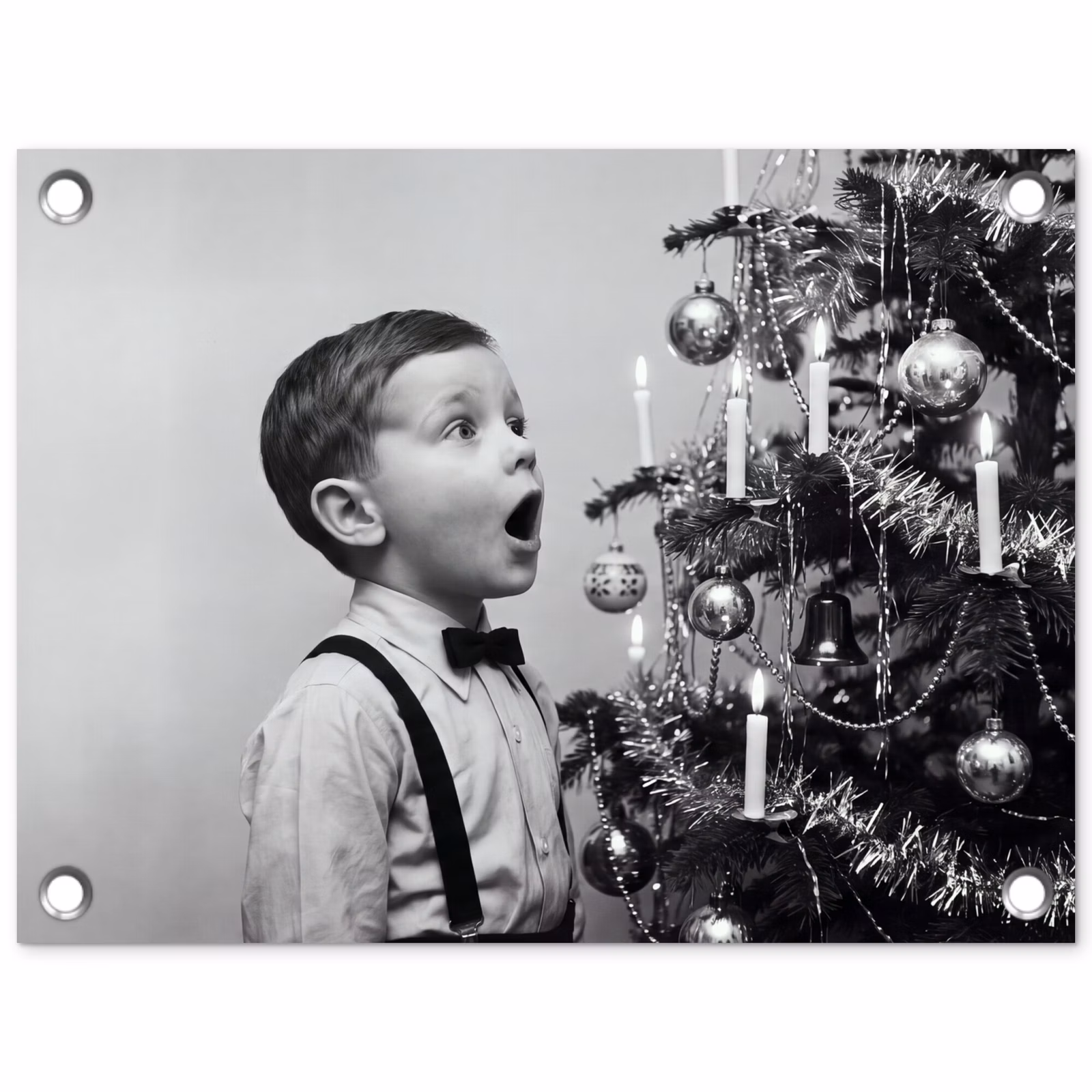 Tuinposter - Kind - Kerstboom - Kerstmis — 1