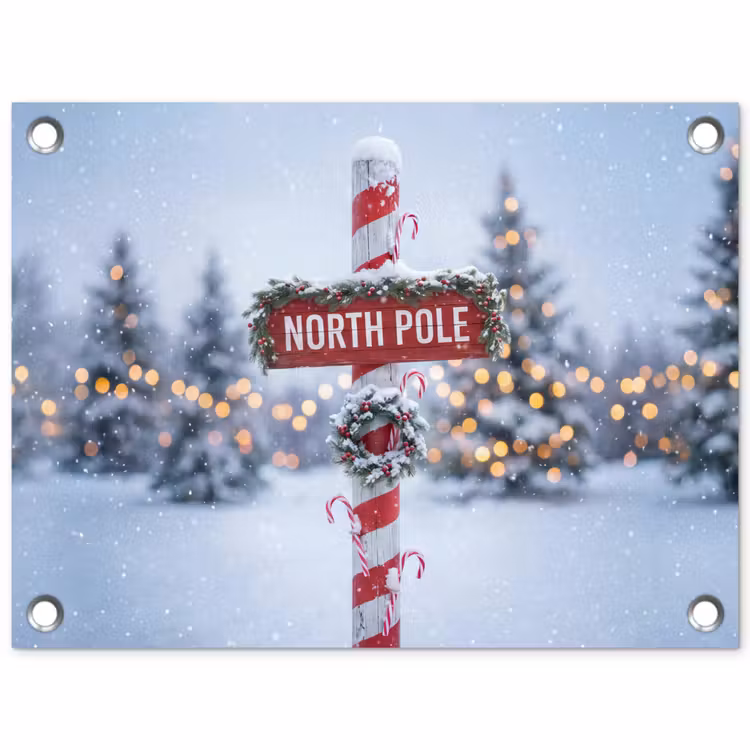 Tuinposter - Kerst - Sneeuw - Winter