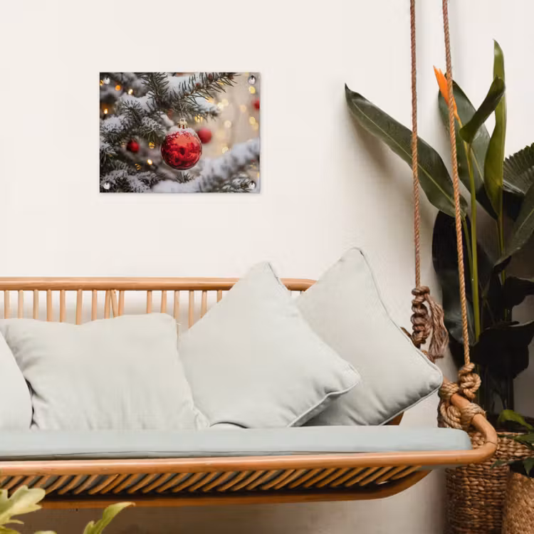 Tuinposter - Kerstbal - Sneeuw - Winter — 5