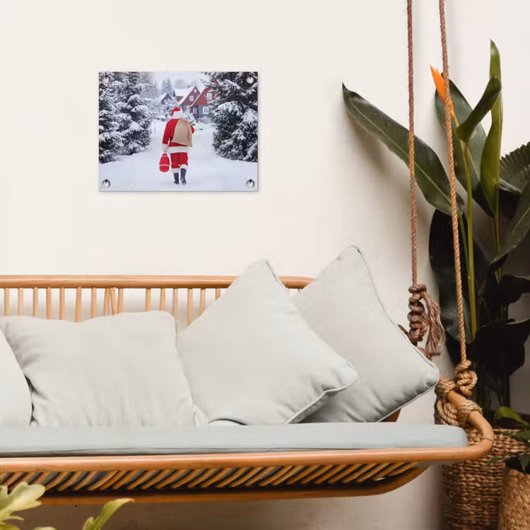 Tuinposter - Kerstman - Sneeuw - Winter — 5