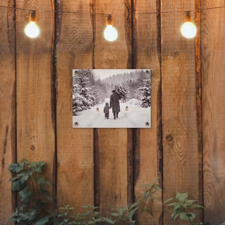 Tuinposter - Man - Kind - Winter — 2