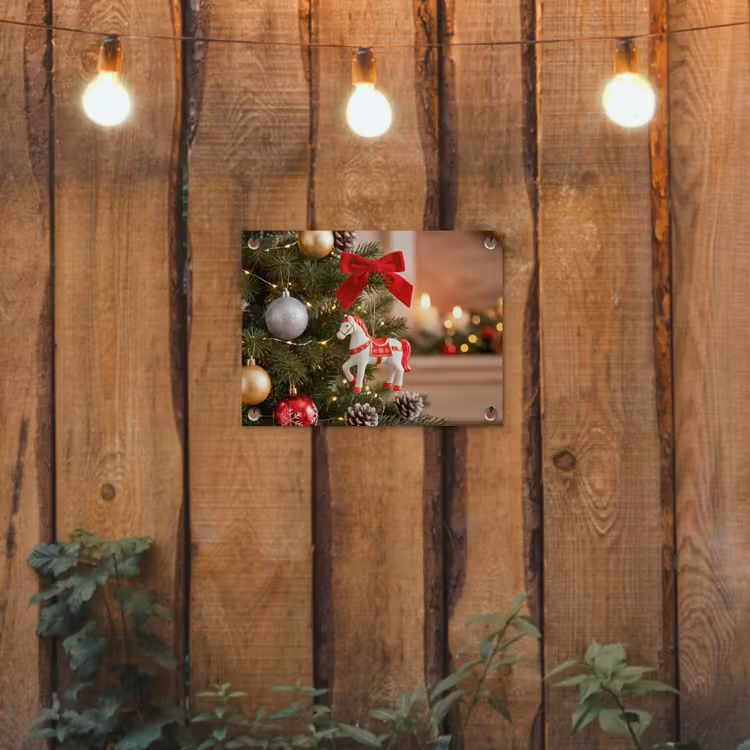 Tuinposter - Paard - Kerst - Decoratie — 2