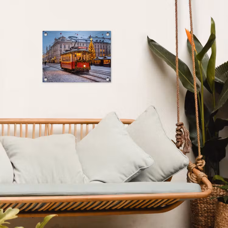 Tuinposter - Tram - Kerst - Sneeuw — 5