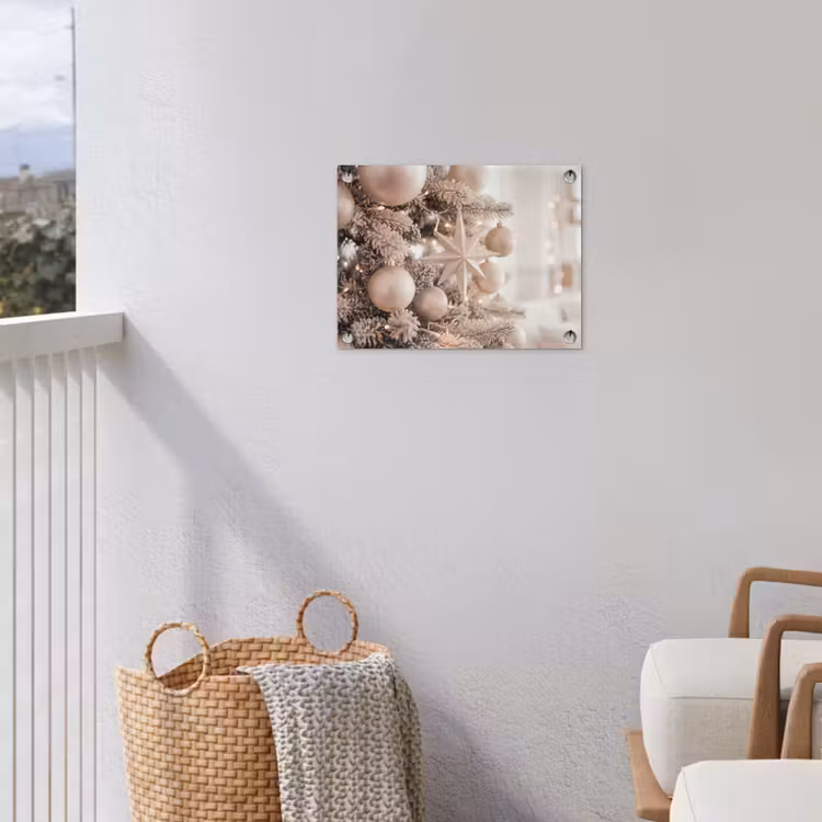 Tuinposter - Kerstboom - Goud - Kerst — 3