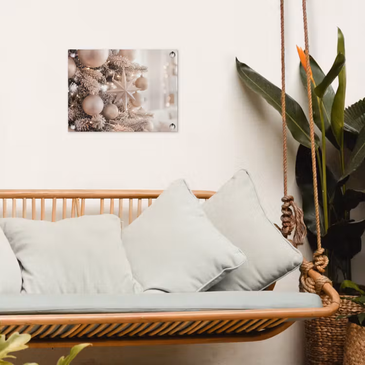 Tuinposter - Kerstboom - Goud - Kerst — 5
