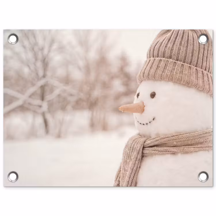 Tuinposter - Sneeuwpop - Winter - Sneeuw