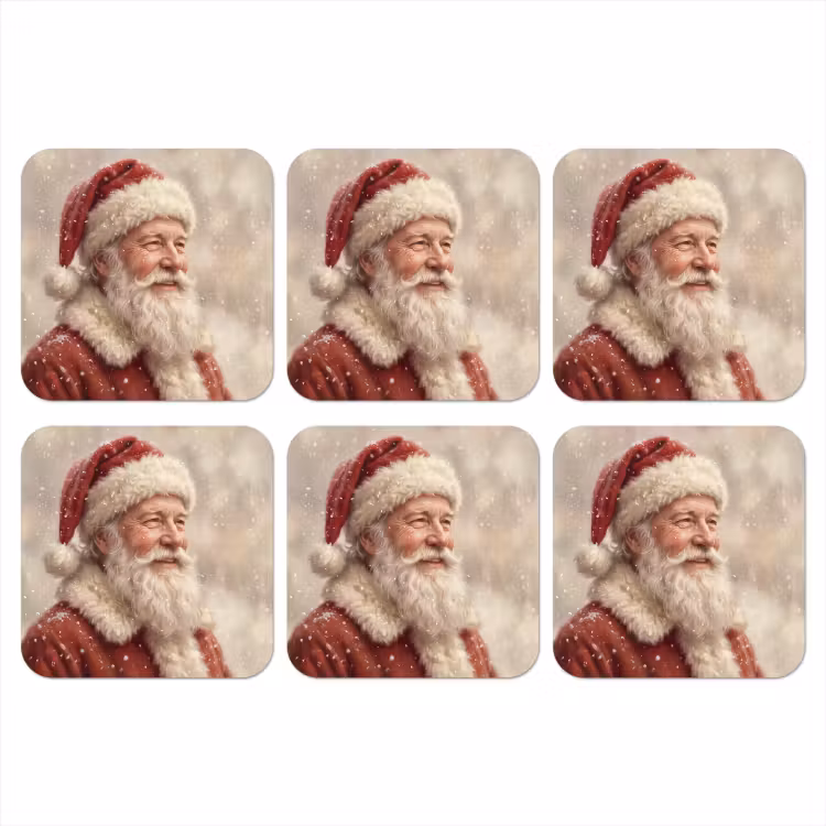 Onderzetter - Kerstman - Sneeuw - Kerst — 1