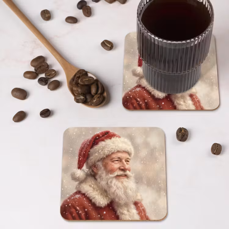 Onderzetter - Kerstman - Sneeuw - Kerst — 4