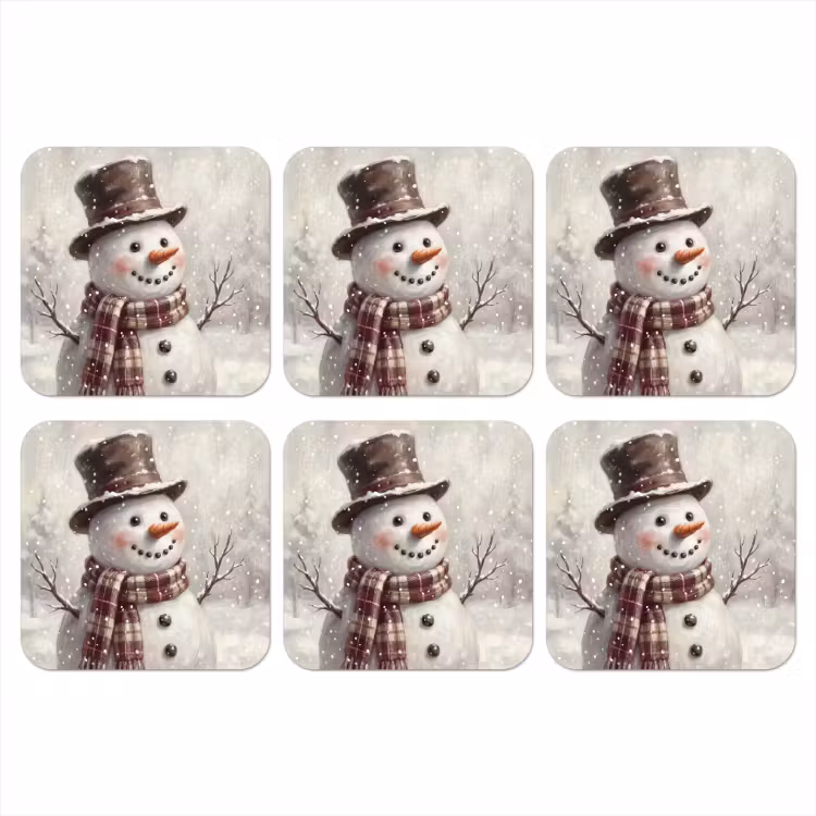 Onderzetter​ - Sneeuwman - Winter - Kerst