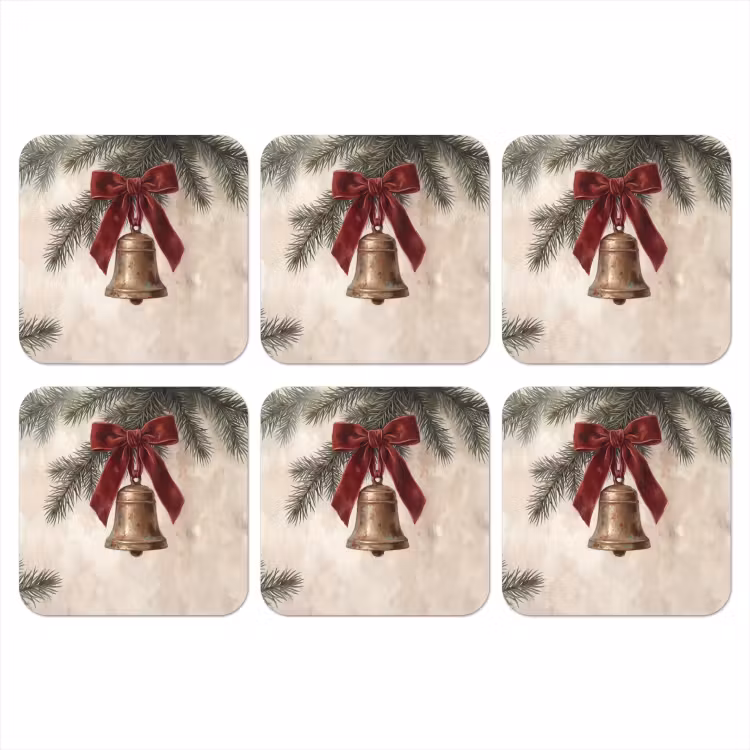 Onderzetter​ - Klok - Kerst - Strik