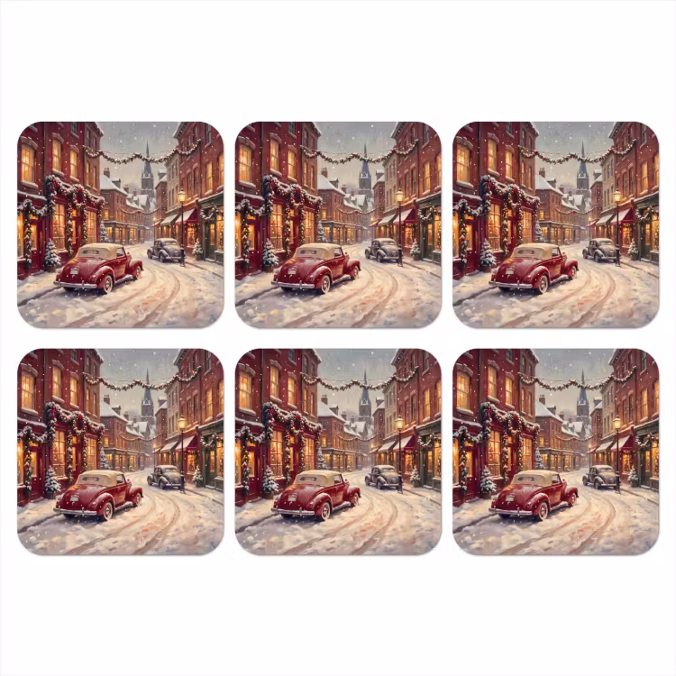 Onderzetter​ - Stad - Kerst - Winter